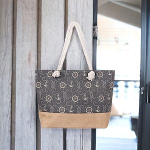 29882 Large Nautical Tote - Gray